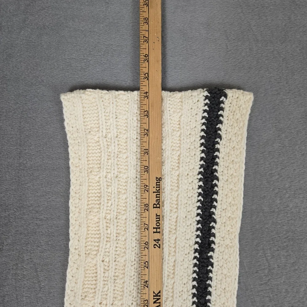 Taylor Swift Official Cardigan Scarf Shawl Ivory Black Cable Knit Authentic